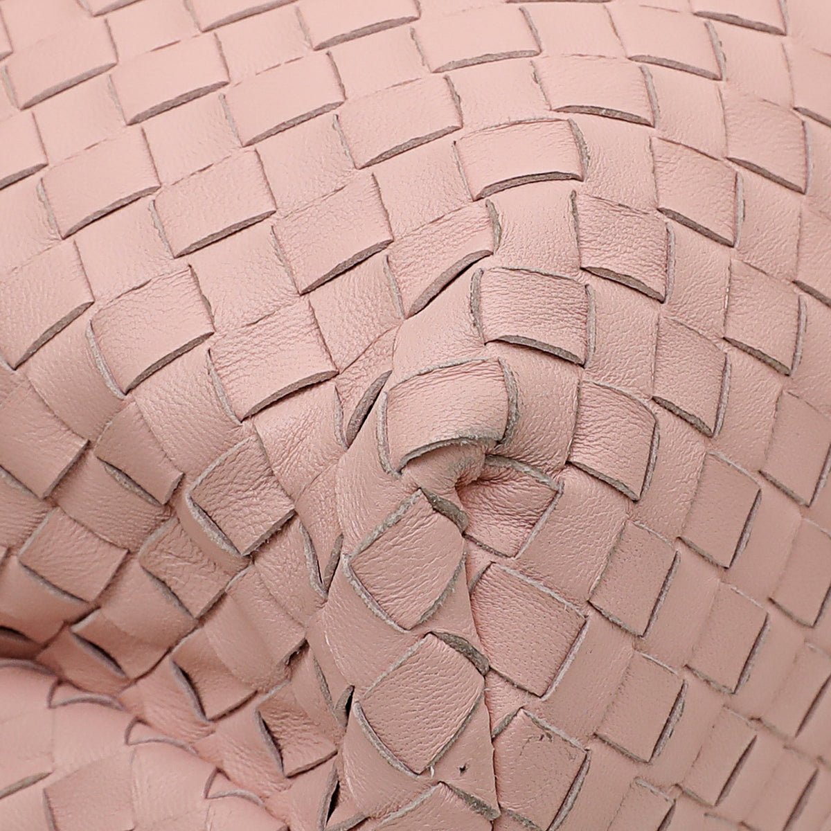 Bottega Veneta Peach Intrecciato Nappa Olimpia Shoulder Bag