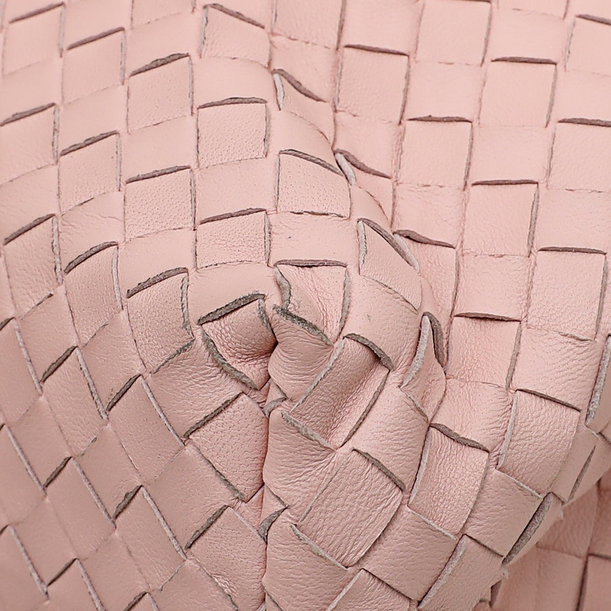 Bottega Veneta Peach Intrecciato Nappa Olimpia Shoulder Bag