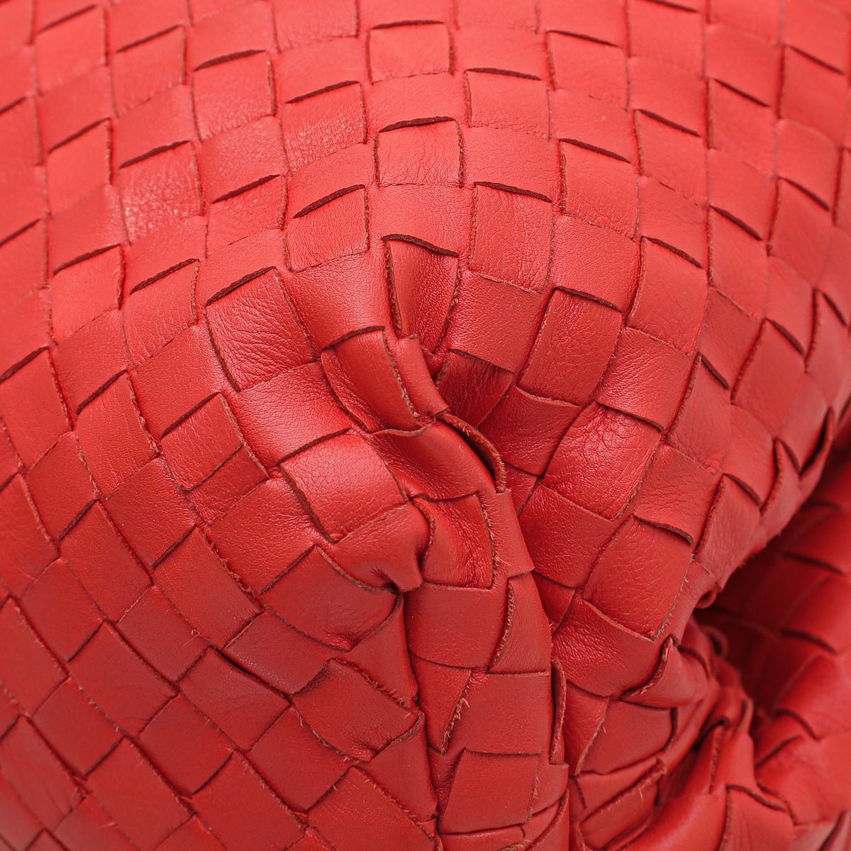 Bottega Veneta Red Intrecciato Nappa The Pouch