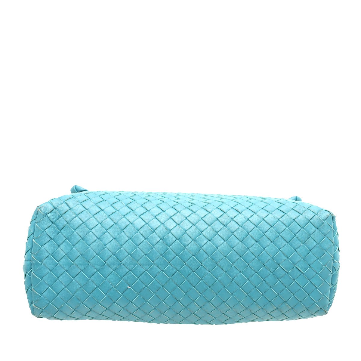 Bottega Veneta Teal Intrecciato Woven Flap Chain Bag