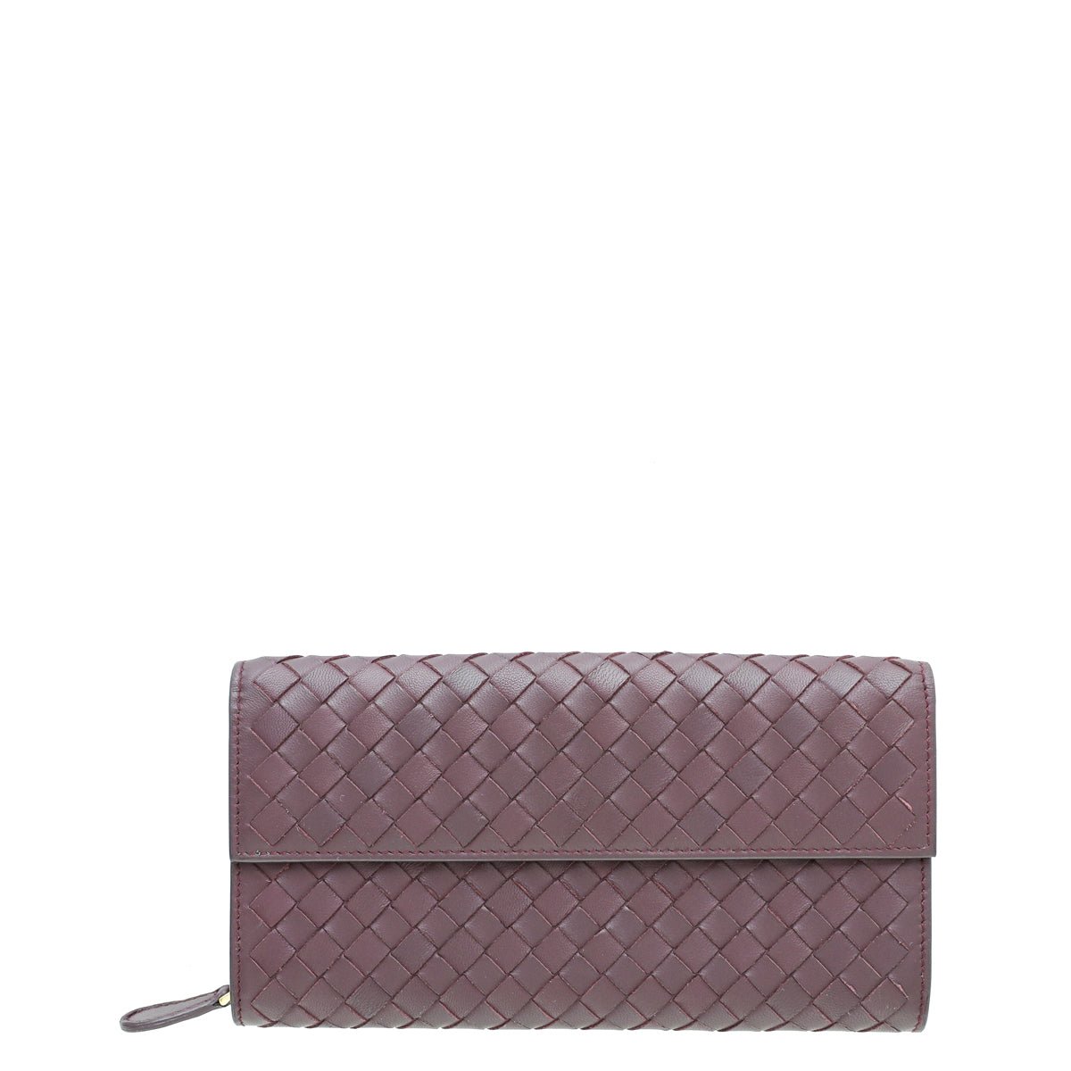 Bottega Veneta Violet Intrecciato Nappa Flap Continental Wallet