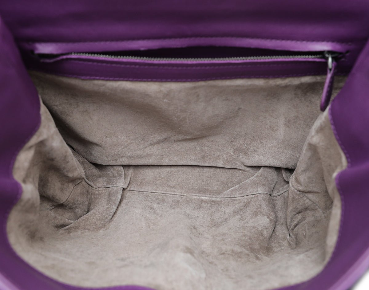 Bottega Veneta Violet Intrecciato Rialto Flap Bag