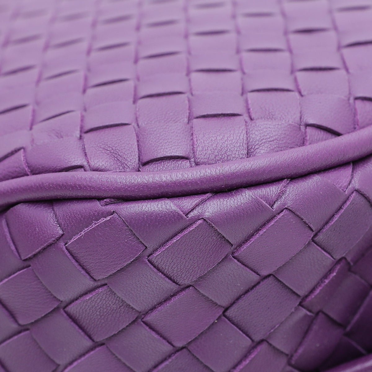 Bottega Veneta Violet Intrecciato Rialto Flap Bag