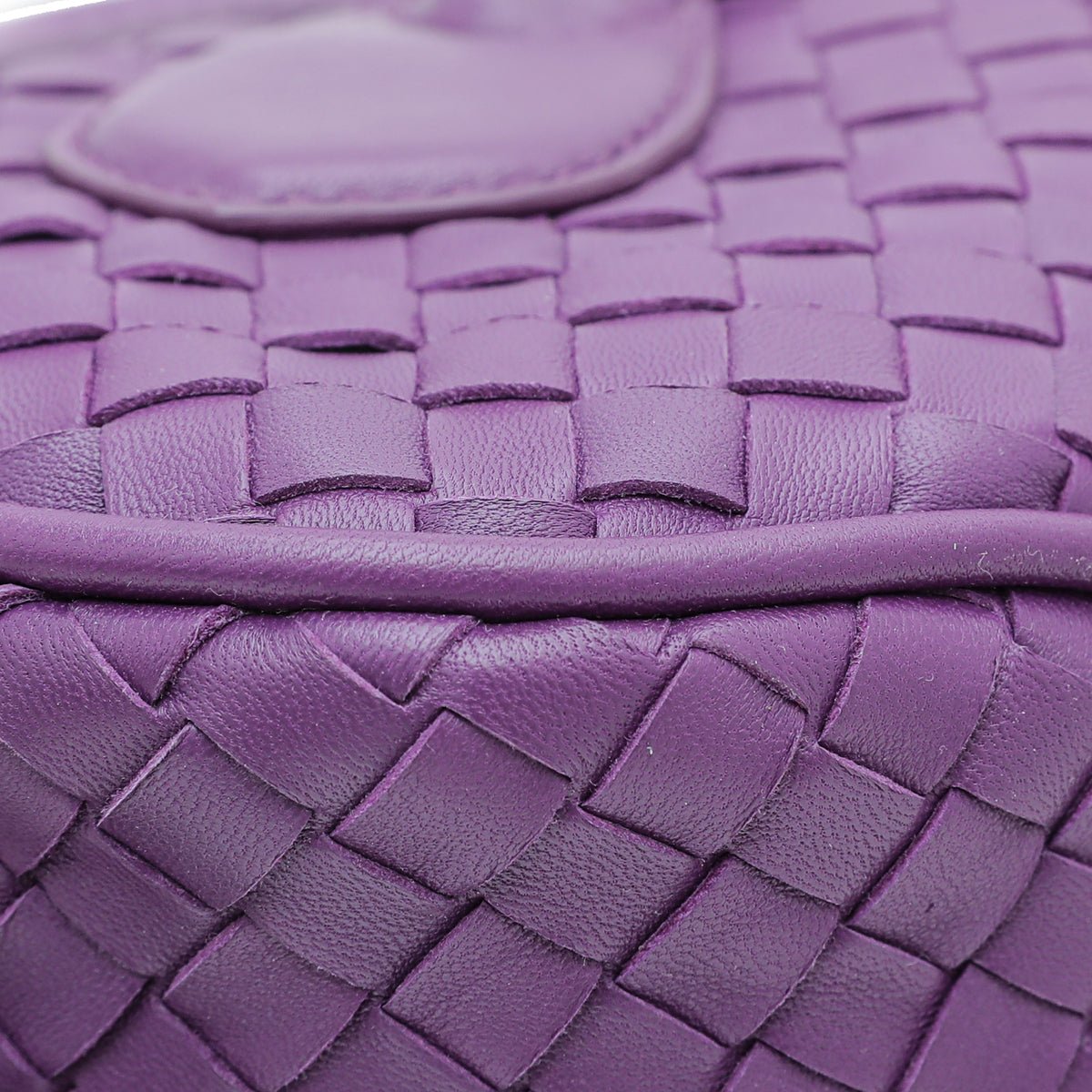 Bottega Veneta Violet Intrecciato Rialto Flap Bag