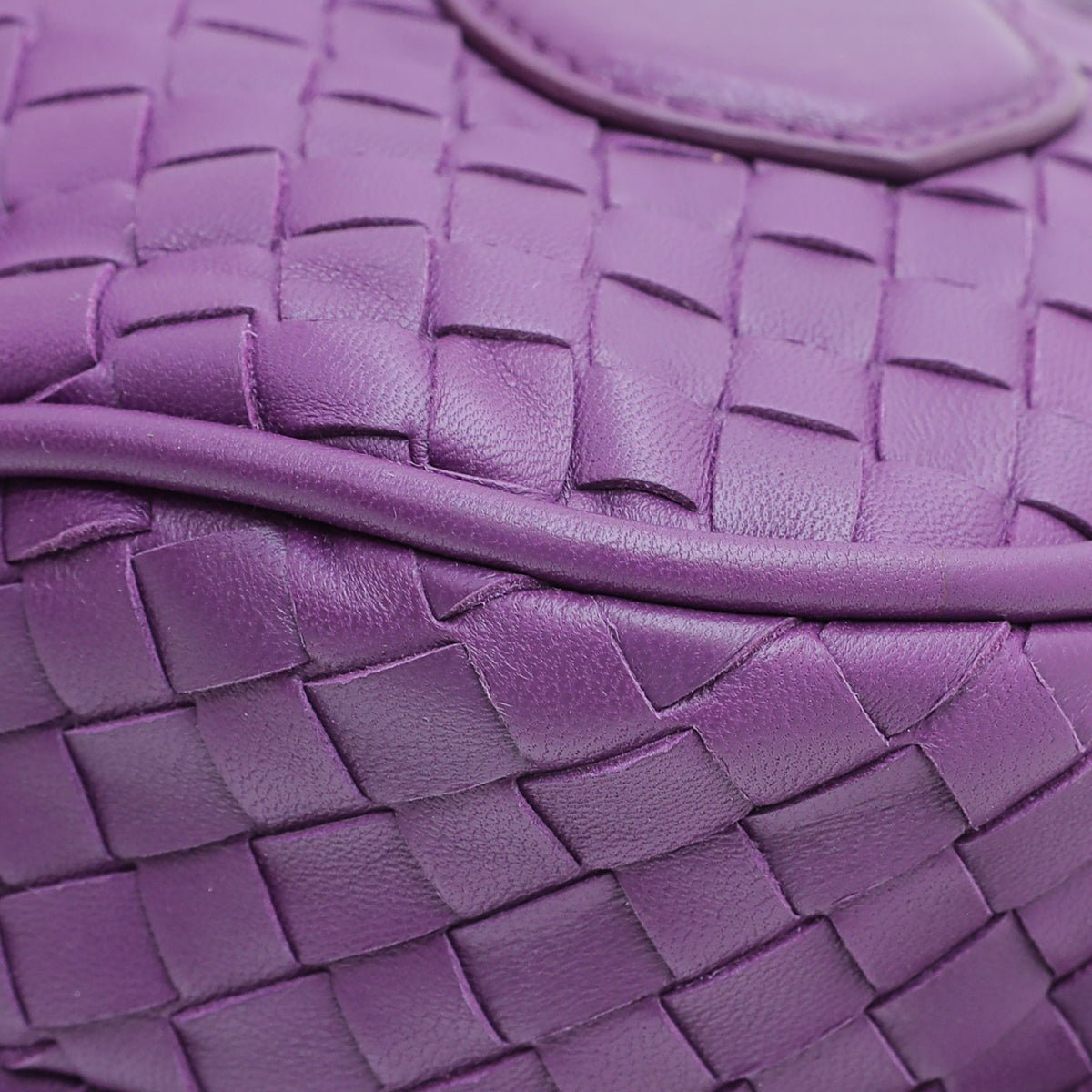 Bottega Veneta Violet Intrecciato Rialto Flap Bag