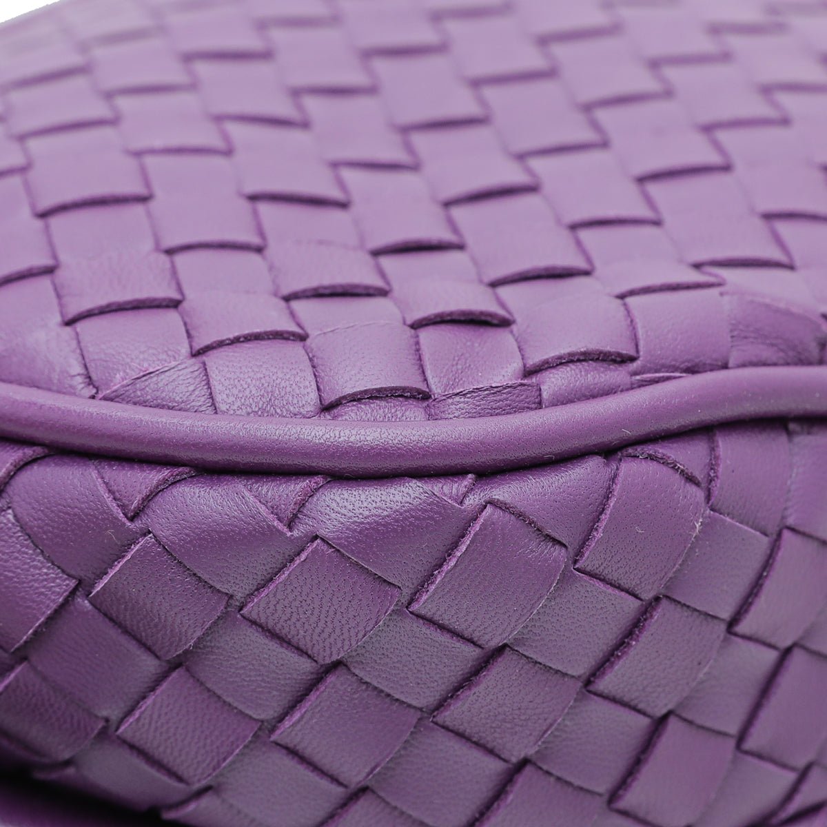 Bottega Veneta Violet Intrecciato Rialto Flap Bag