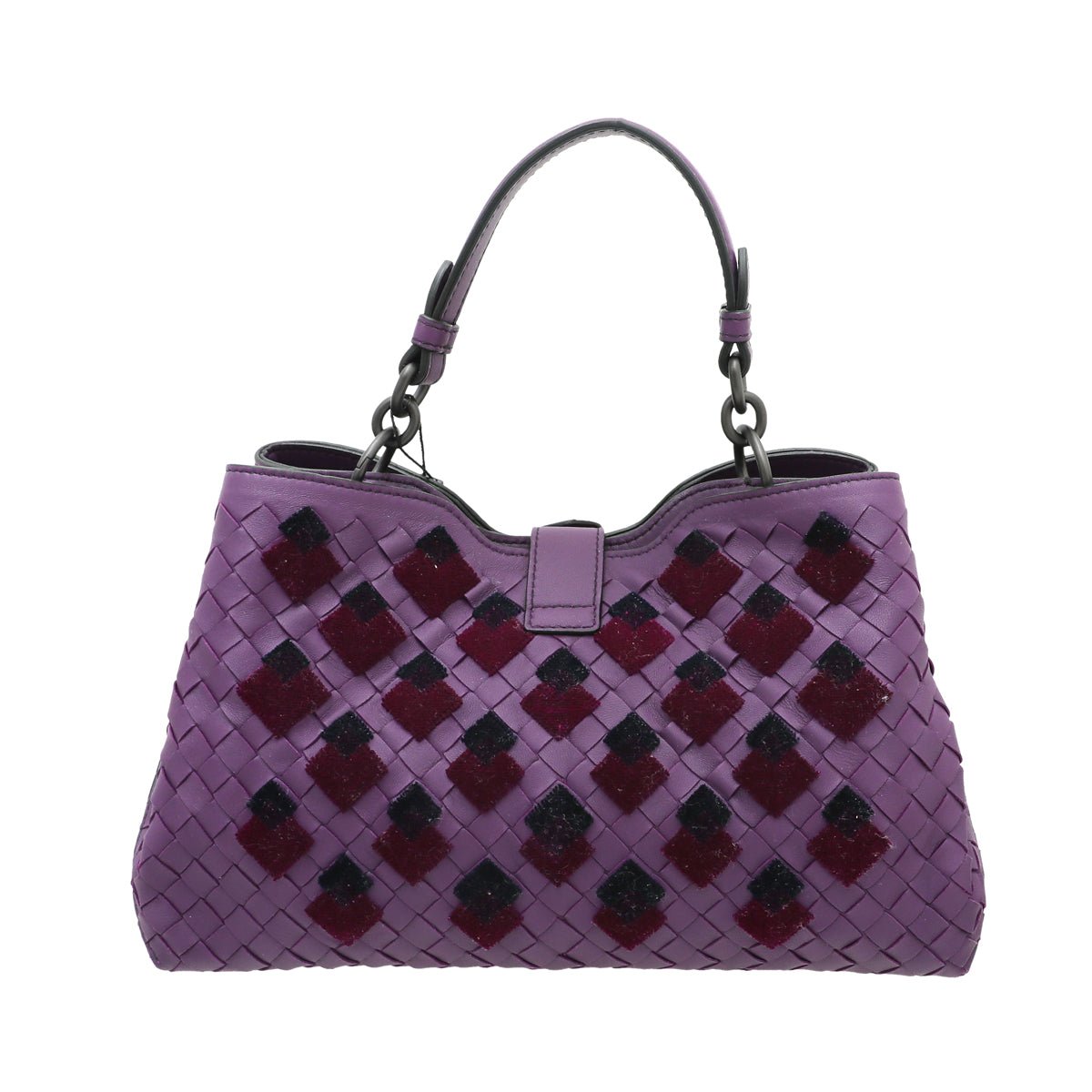 Bottega Veneta Violet Intrecciato Woven Tote Bag