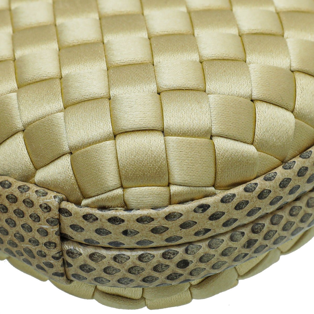 Bottega Veneta Yellow Intrecciato Stretch Knot Clutch