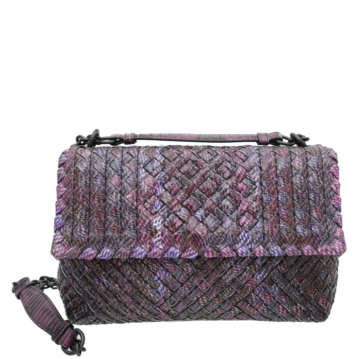 Bottega Violet Intrecciato Ayers Karung Olimpia Bag