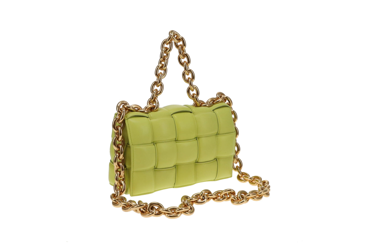 Bottega Veneta Lime Lambskin Padded Chain Cassette RRP €4200