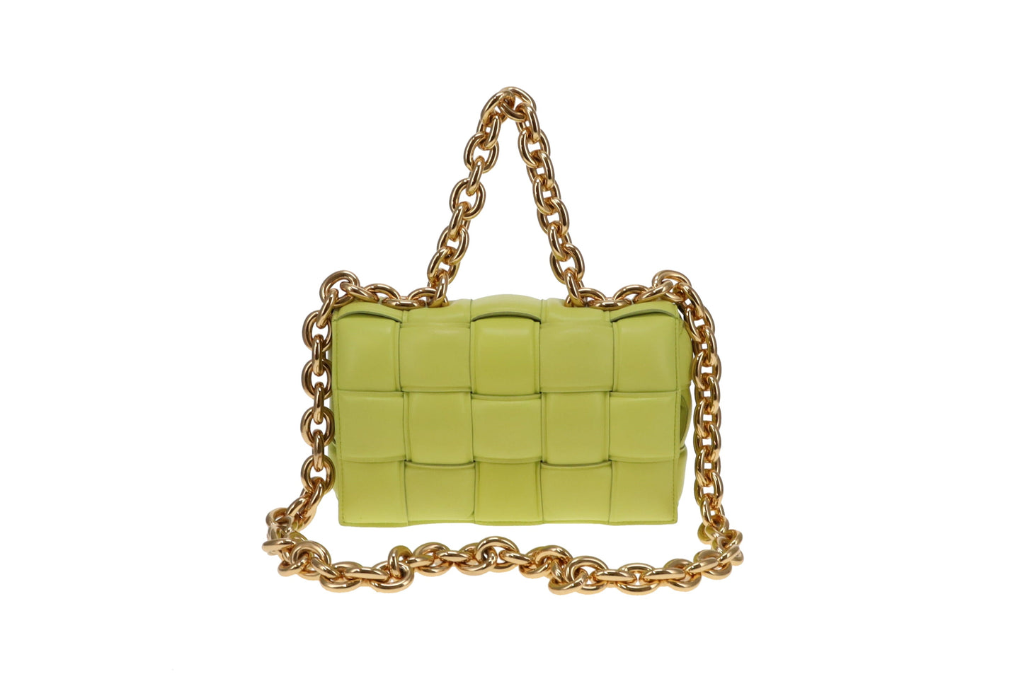 Bottega Veneta Lime Lambskin Padded Chain Cassette RRP €4200