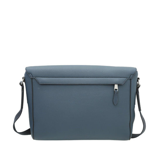 Burberry Ash Blue Pocket Large Messenger Bag