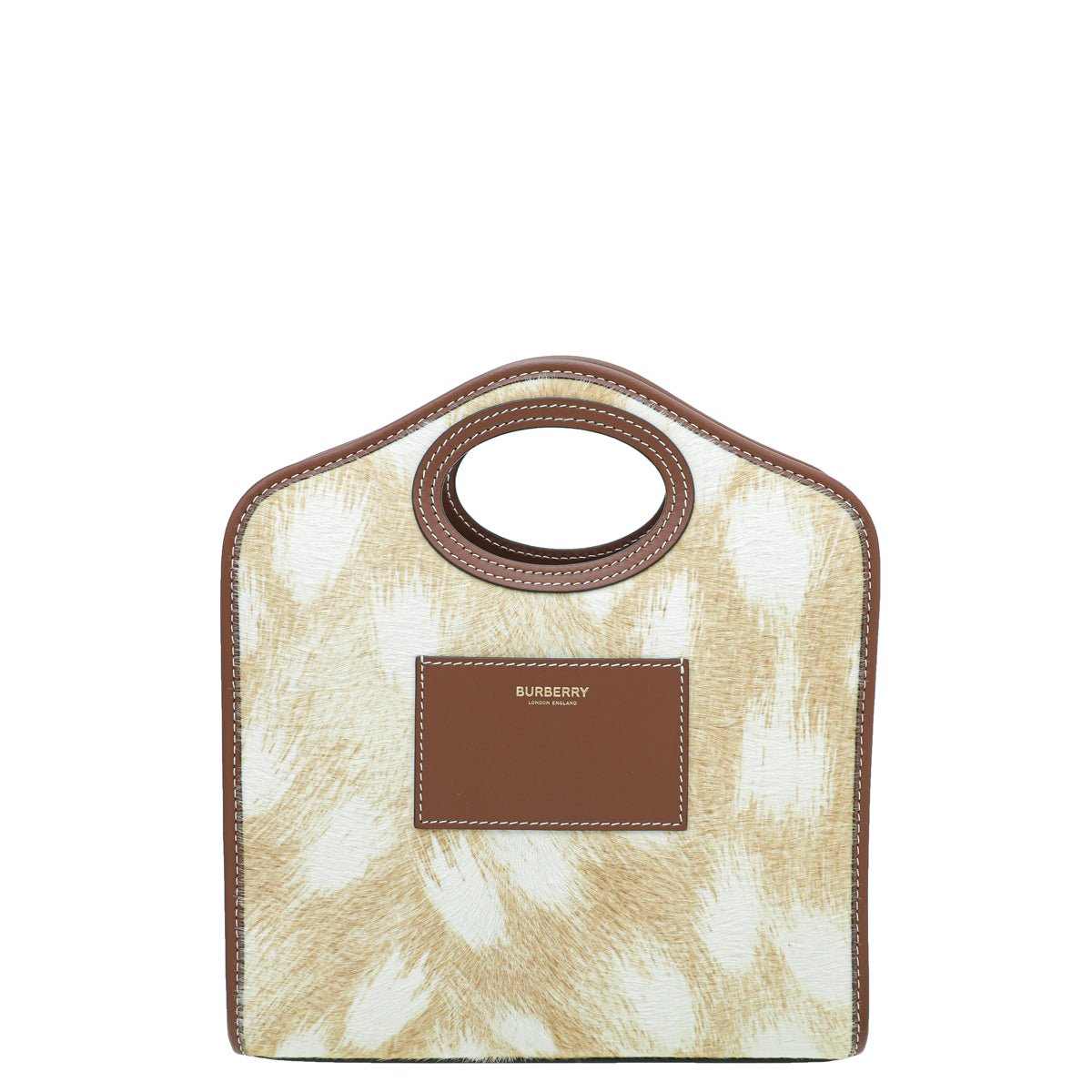 Burberry Beige Calf Hair Mini Pocket Bag