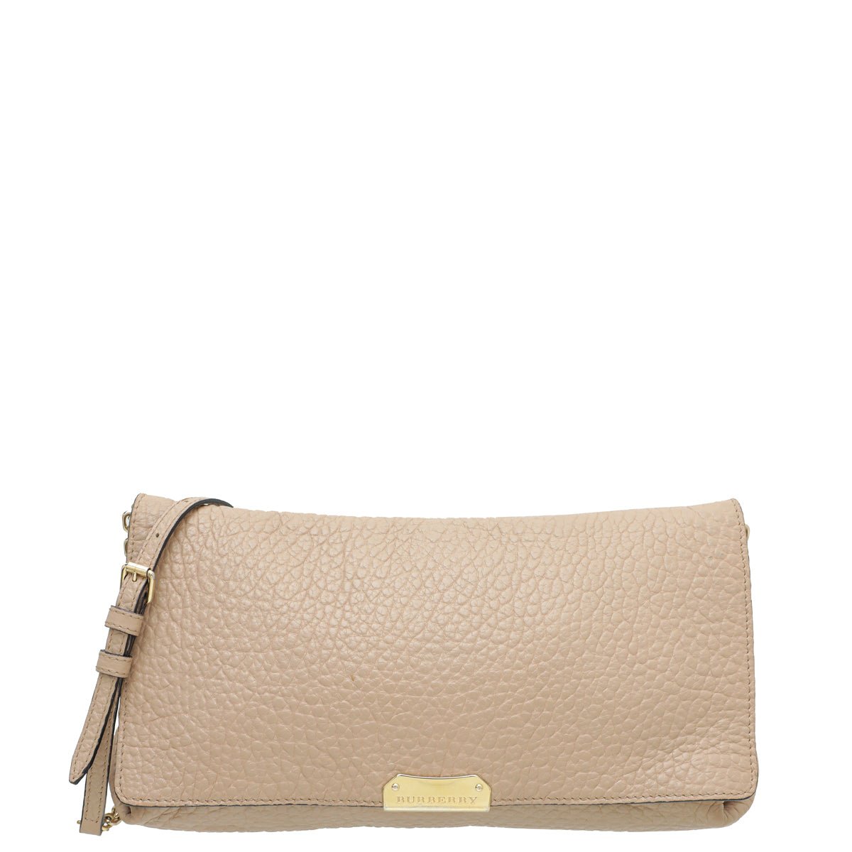 Burberry Beige Signature Grain Medium Mildenhall Crossbody Bag