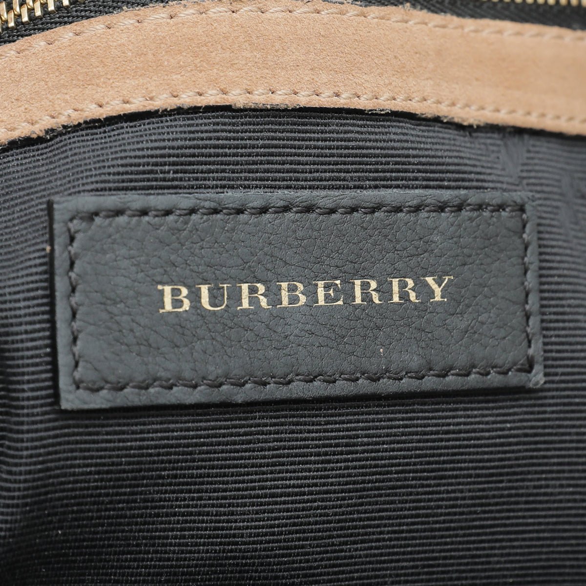 Burberry Beige Signature Grain Medium Mildenhall Crossbody Bag