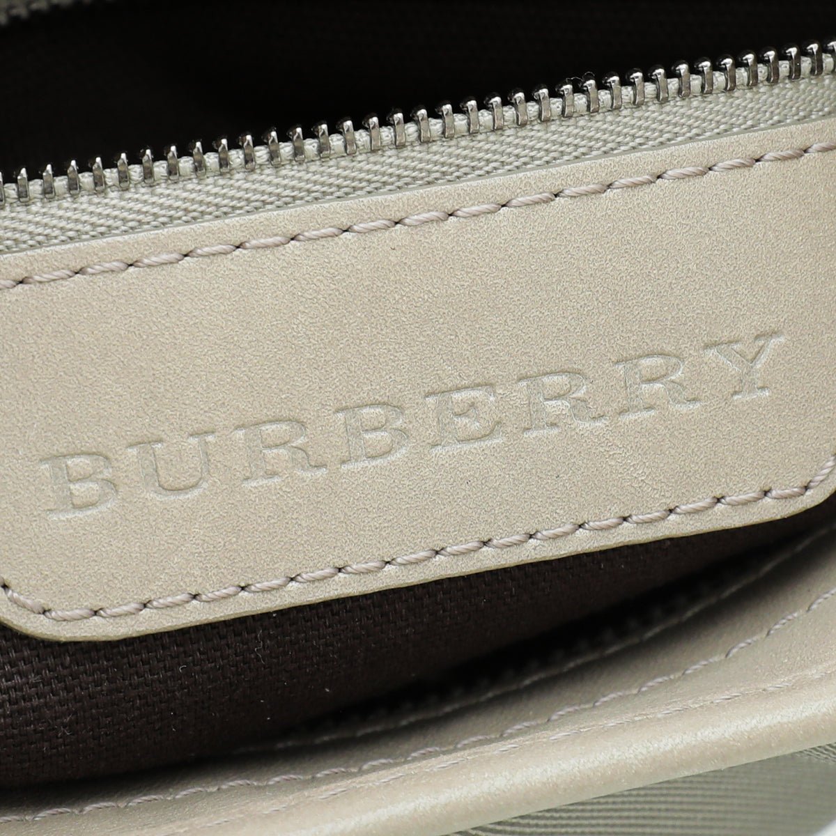 Burberry Beige Smoked Check Brooklyn Small Hobo Bag