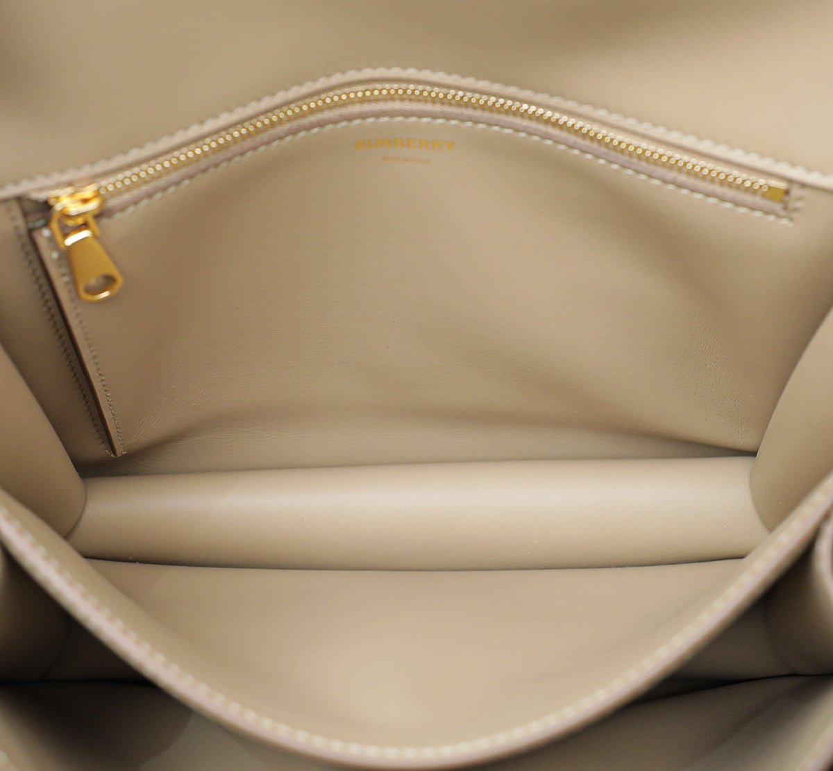 Burberry Beige TB Logo Medium Flap Bag