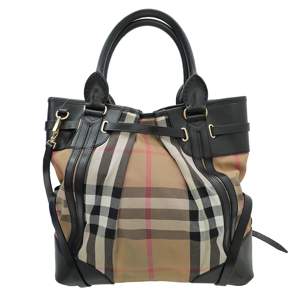 Burberry Bicolor Bridle Whipstitch Large Tote Bag