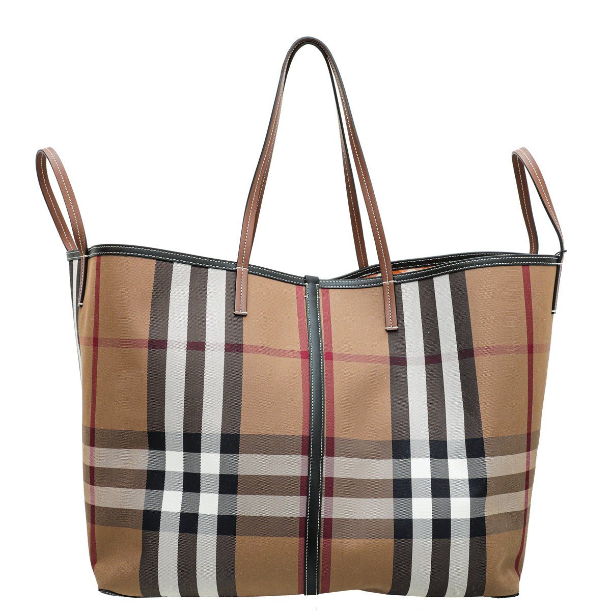 Burberry Birch Brown Check XL Beach Tote Bag