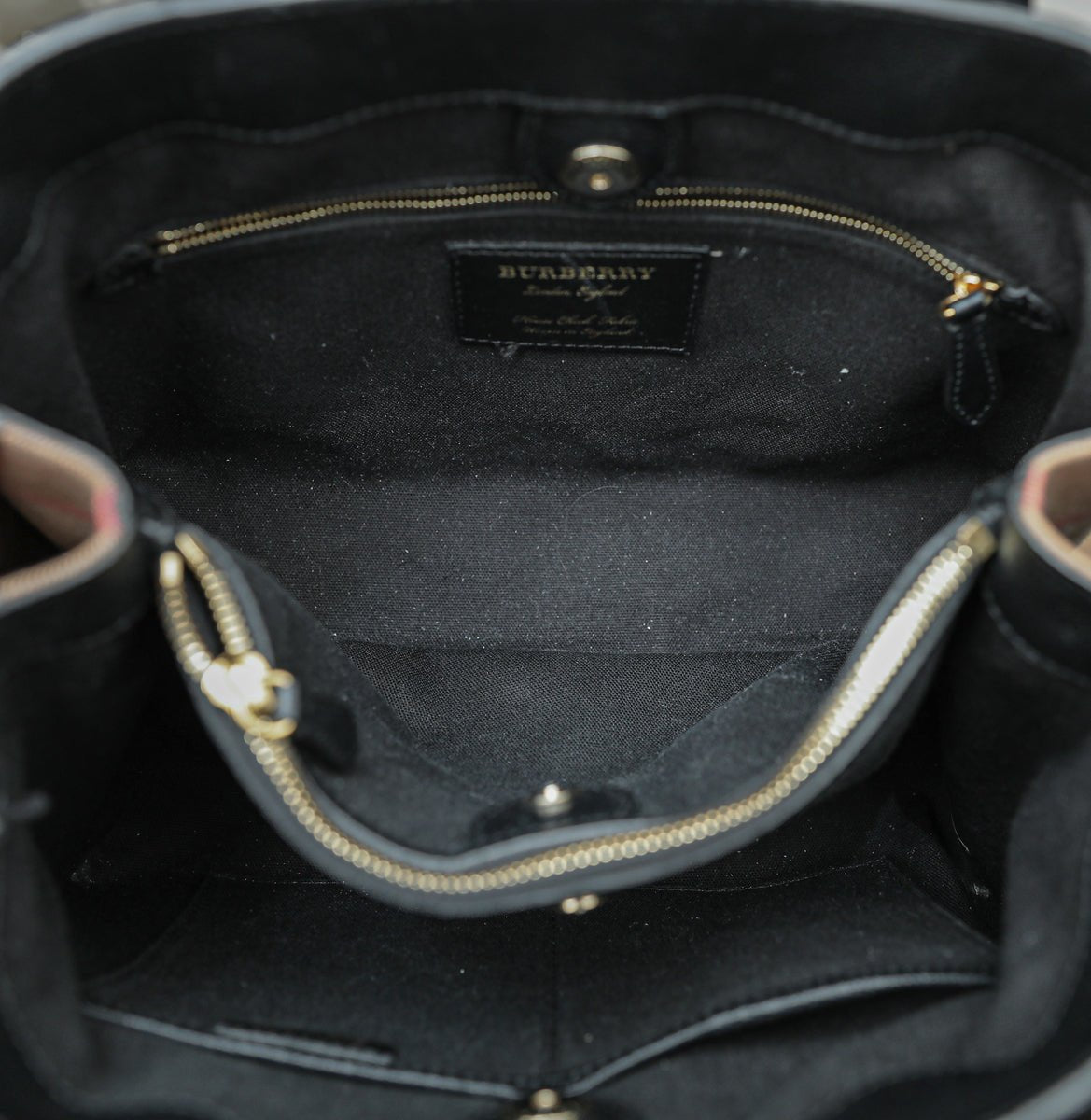 Burberry Black Banner Tote Medium Bag