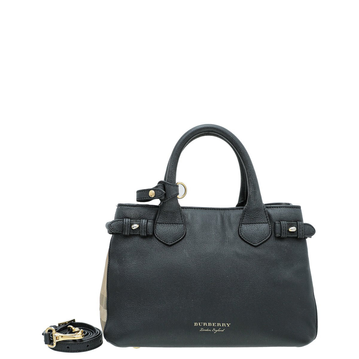 Burberry Black Banner Tote Small Bag