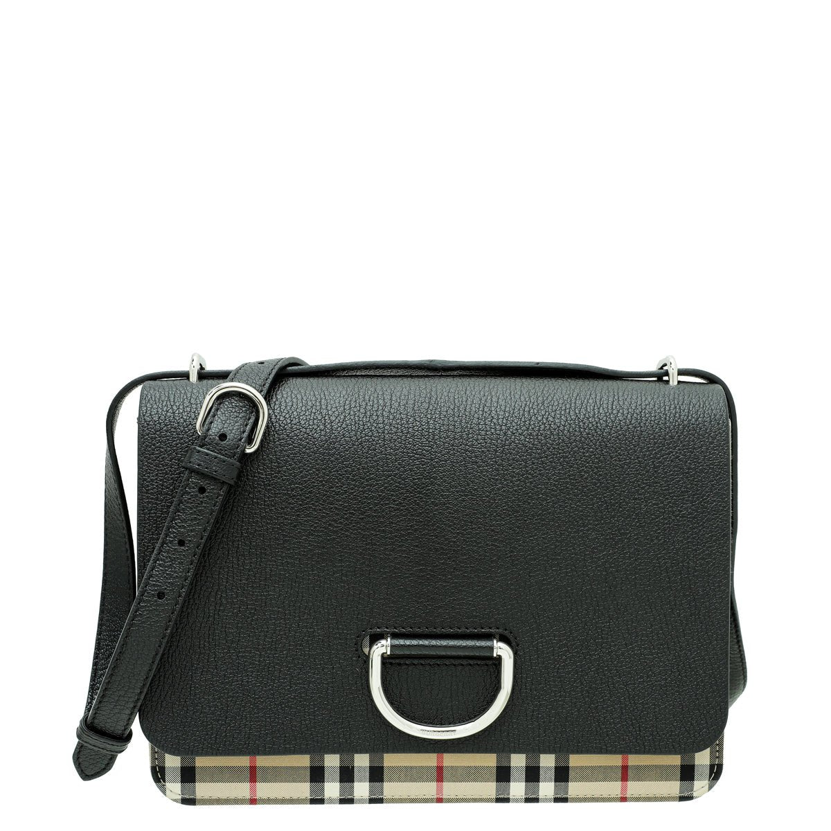 Burberry Black D Ring Messenger Medium Bag