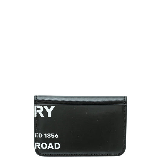 Burberry Black Horseferry Print Mini Jody Chain Card Case