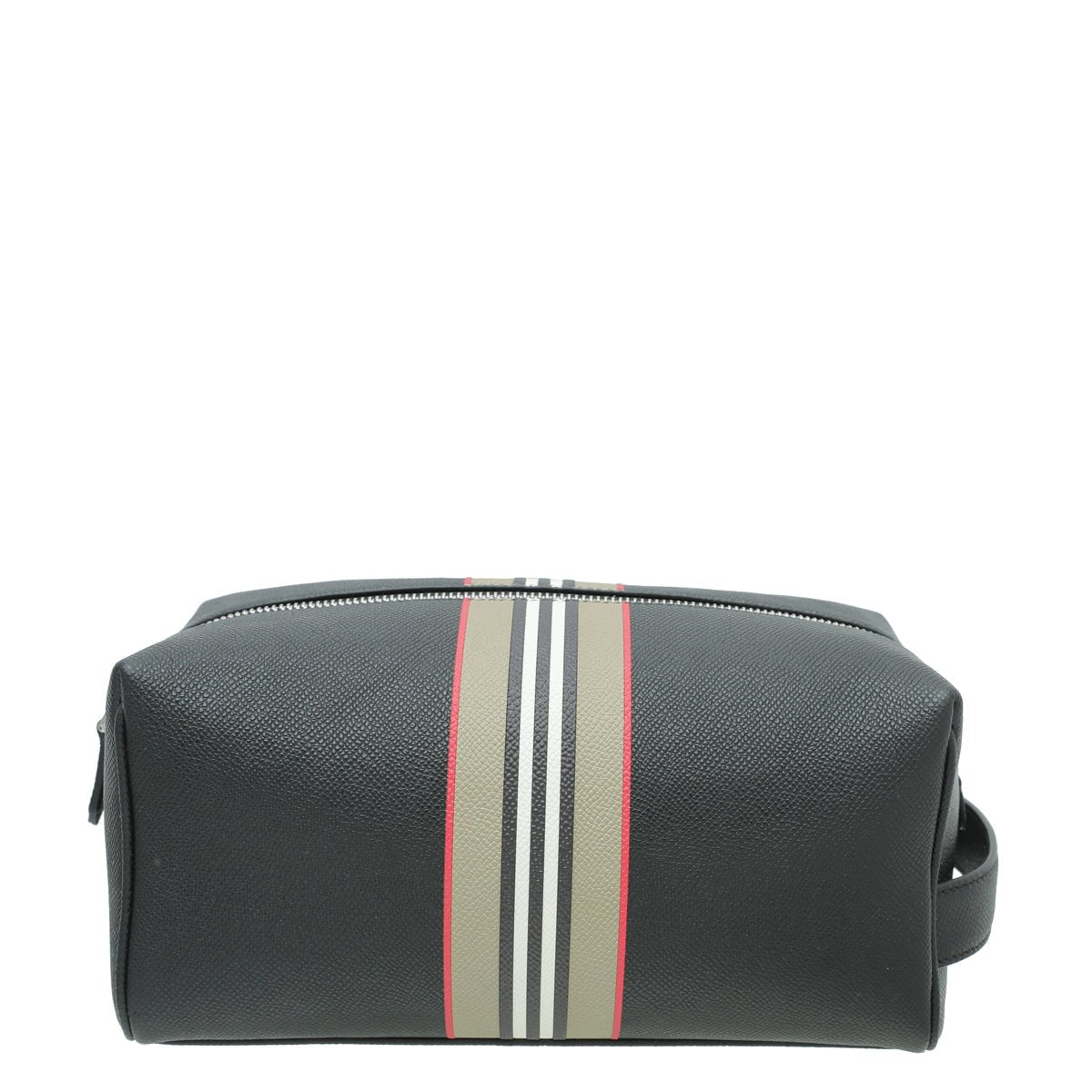 Burberry Black Icon-stripe Logo Travel Pouch