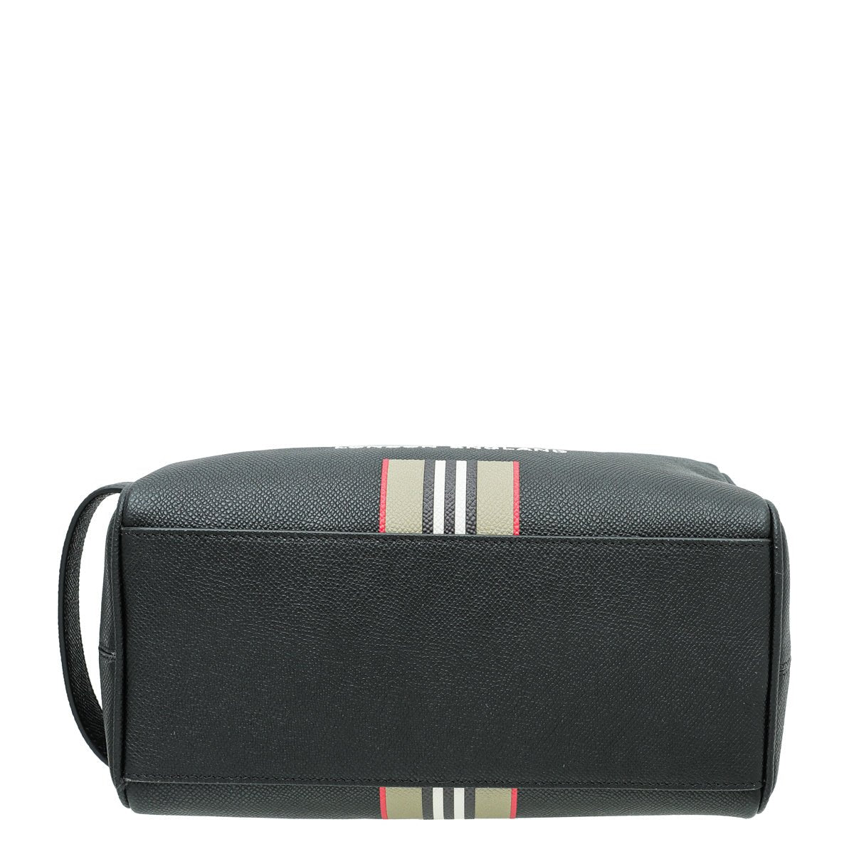 Burberry Black Icon-stripe Logo Travel Pouch