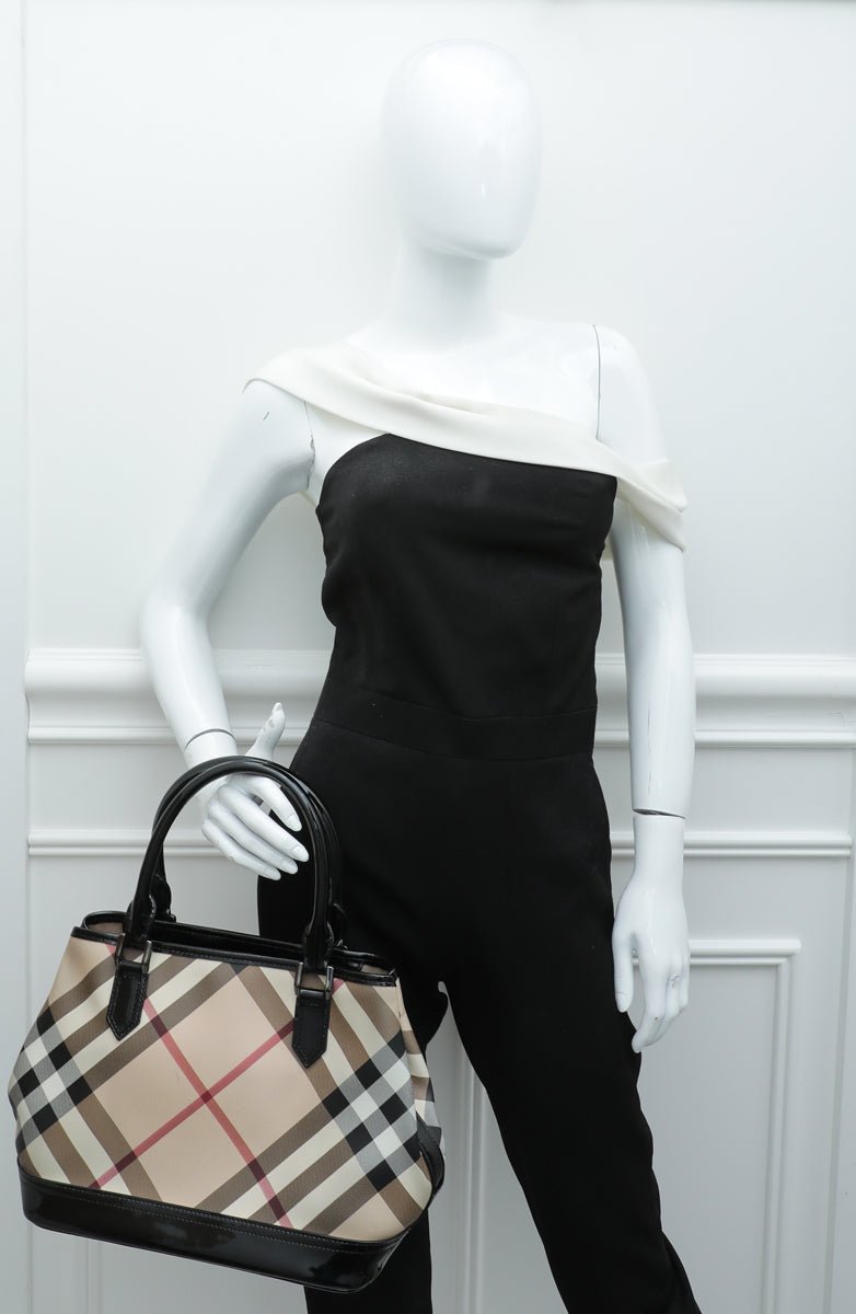 Burberry Black Nova Check Tote Bag