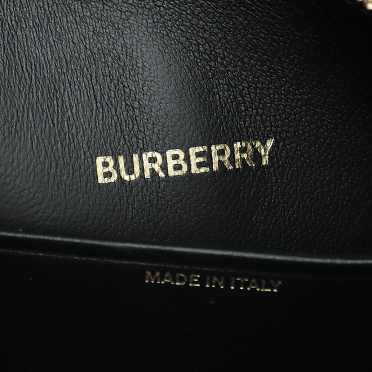 Burberry Black Olympia Studs Mini Zip Bag