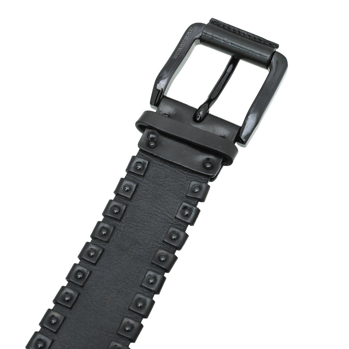 Burberry Black Studded Belt 36