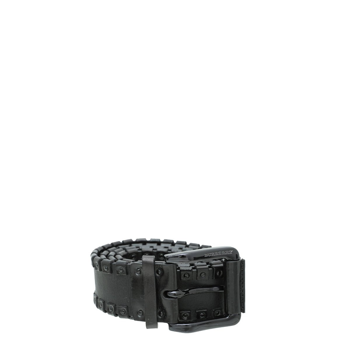 Burberry Black Studded Belt 36