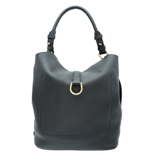 Burberry Black Sycamore Buckle Hobo Medium Bag