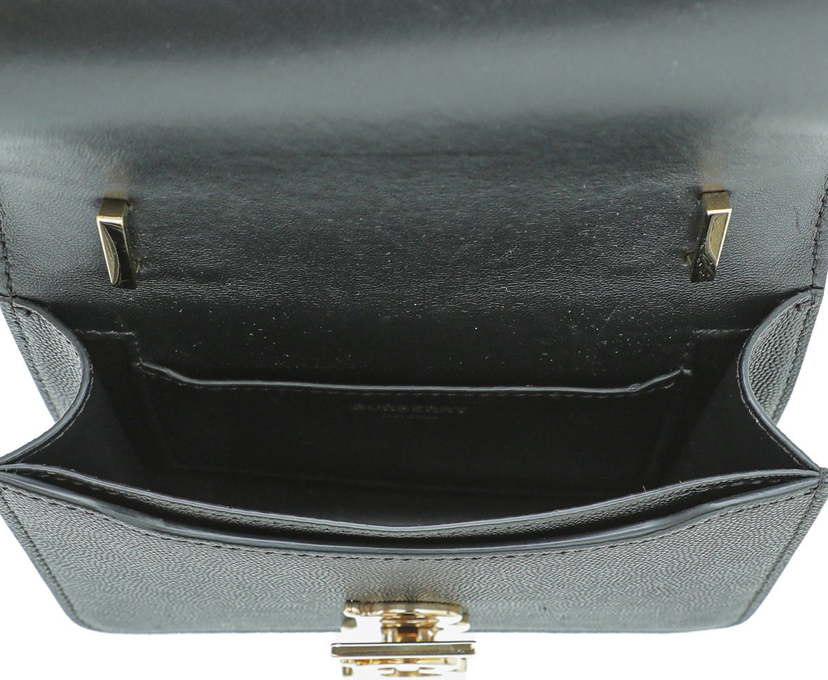 Burberry Black TB Flap Mini Bag