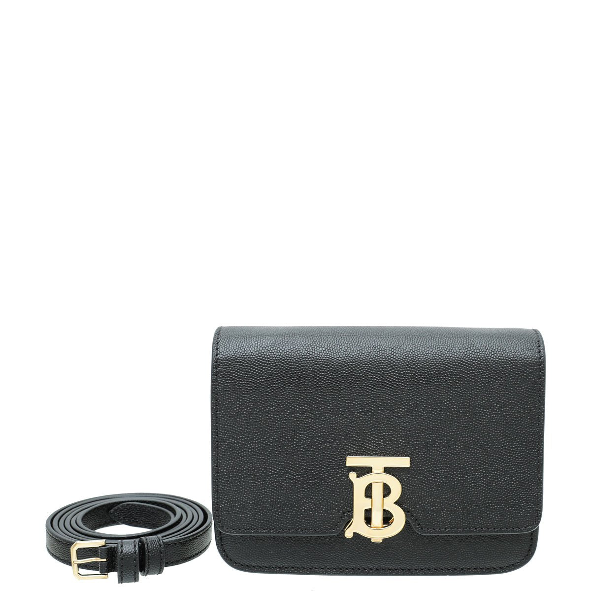 Burberry Black TB Flap Mini Bag