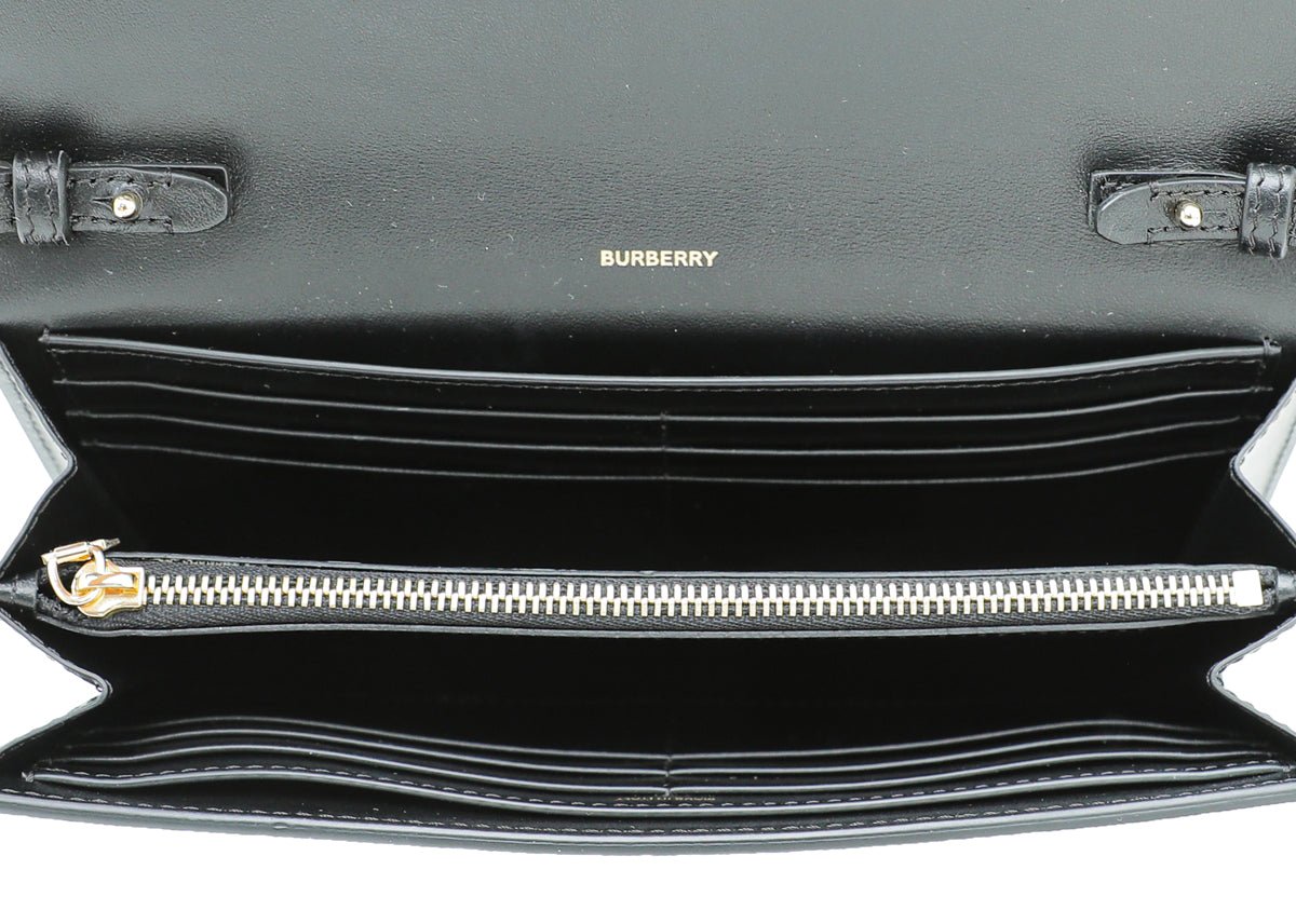 Burberry Black TB Hannah Wallet on Chain