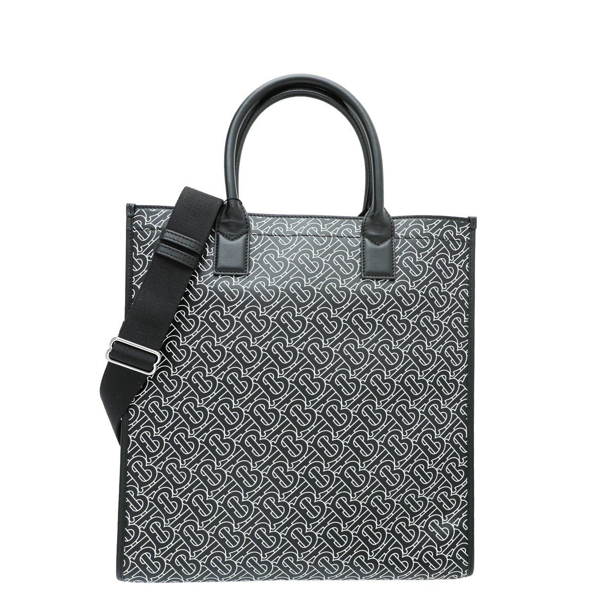 Burberry Black TB Logo Denny Tote Bag