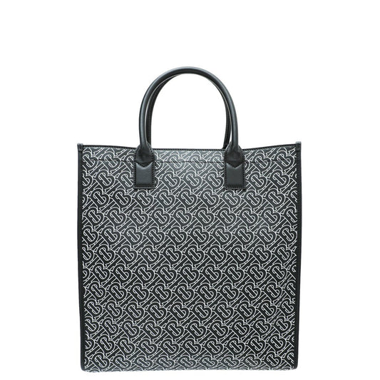 Burberry Black TB Logo Denny Tote Bag