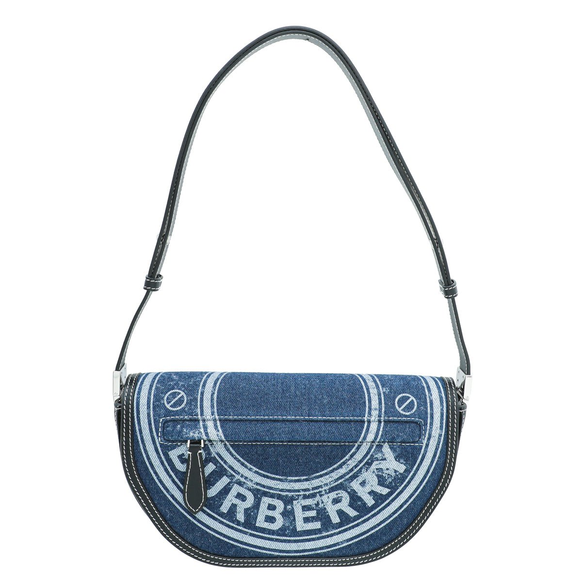 Burberry Blue Graphic Denim Olympia Bag