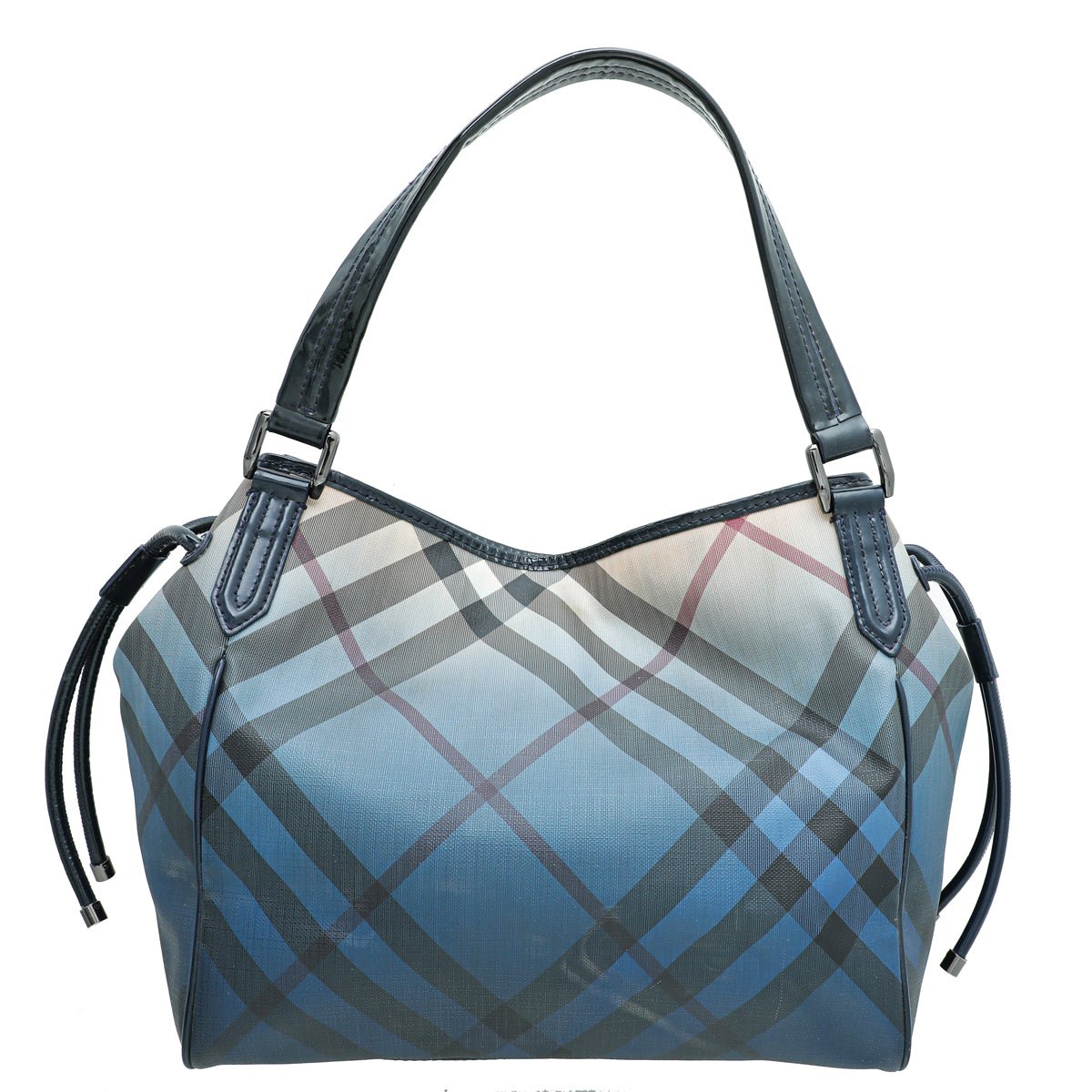 Burberry Blue Ombre Supernova Check PVC Bilmore Tote Bag