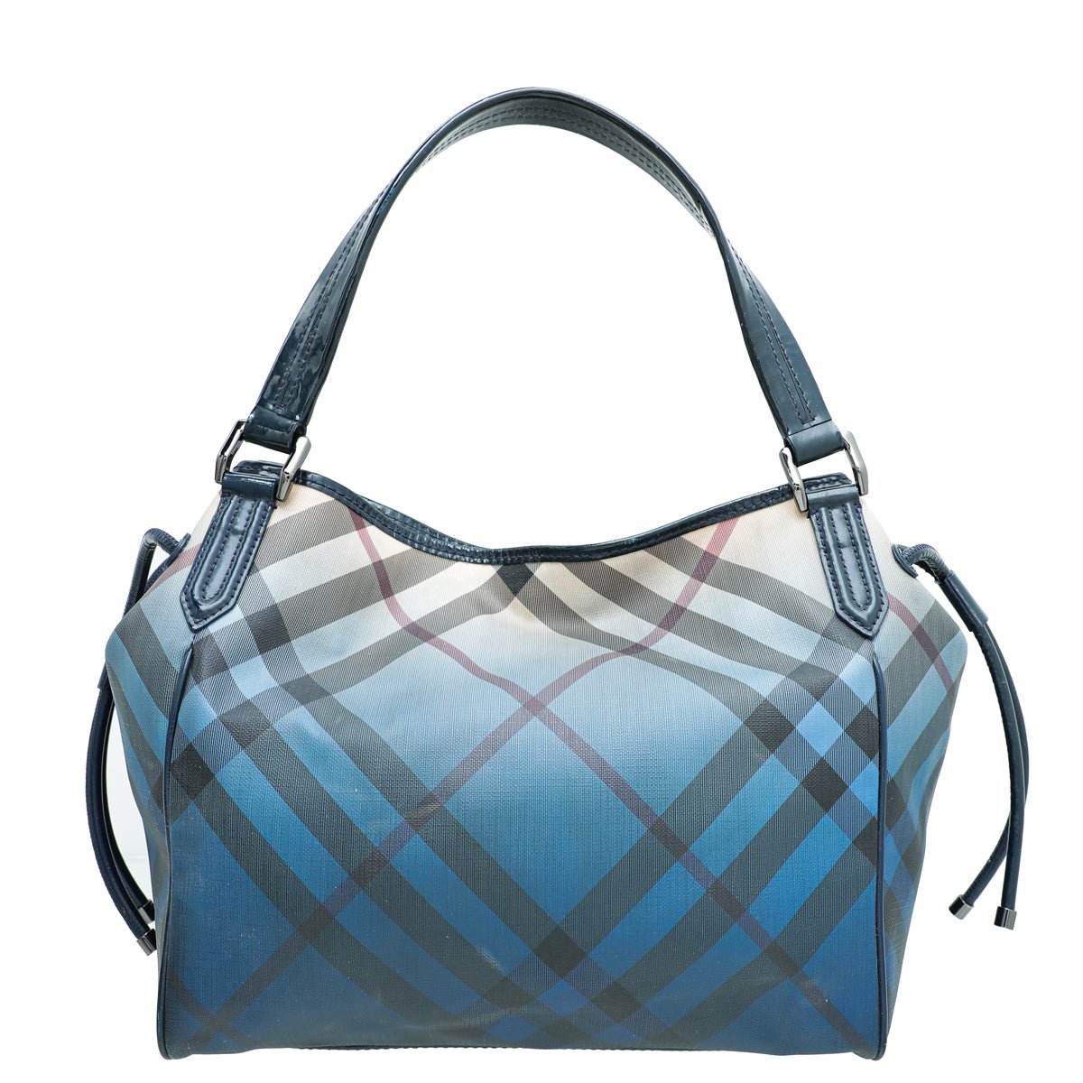 Burberry Blue Ombre Supernova Check PVC Bilmore Tote Bag