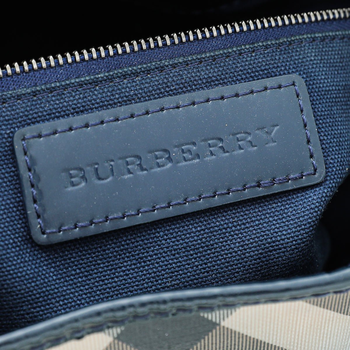 Burberry Blue Ombre Supernova Check PVC Bilmore Tote Bag