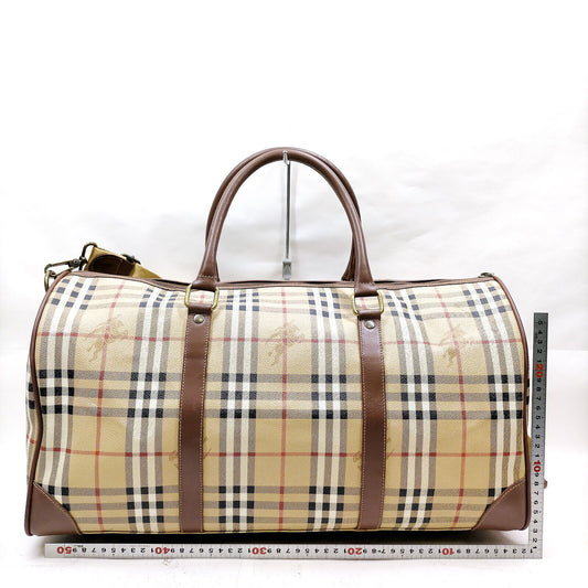 Burberry Boston Brown PVC Travel Bag