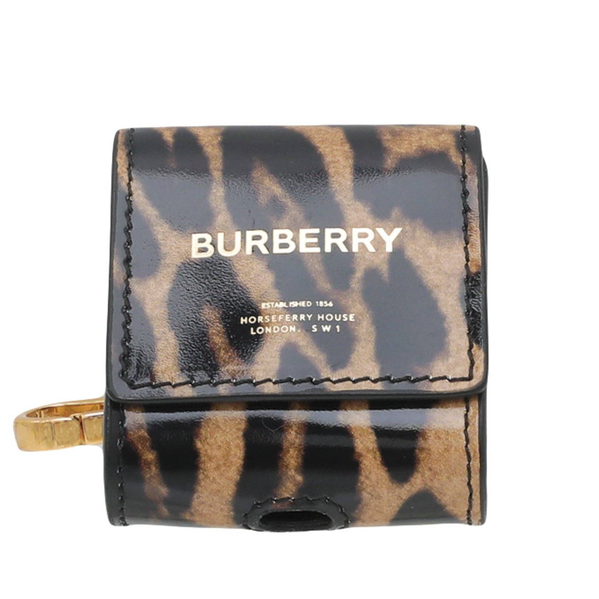 Burberry Bridle Brown Leopard Print Earphone Case