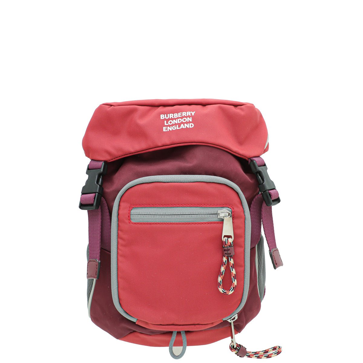 Burberry Bright Red Leo Nylon Crossbody Bag