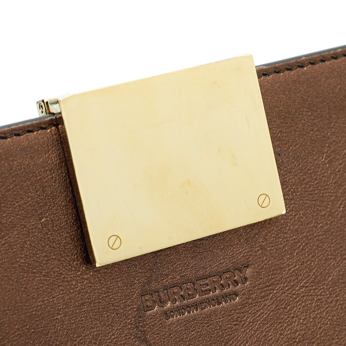 Burberry Bronze Olympia Studs Clutch