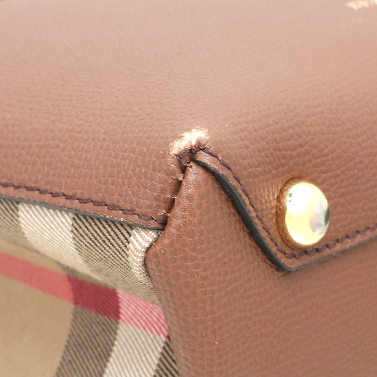 Burberry Brown Banner Tote Small Bag