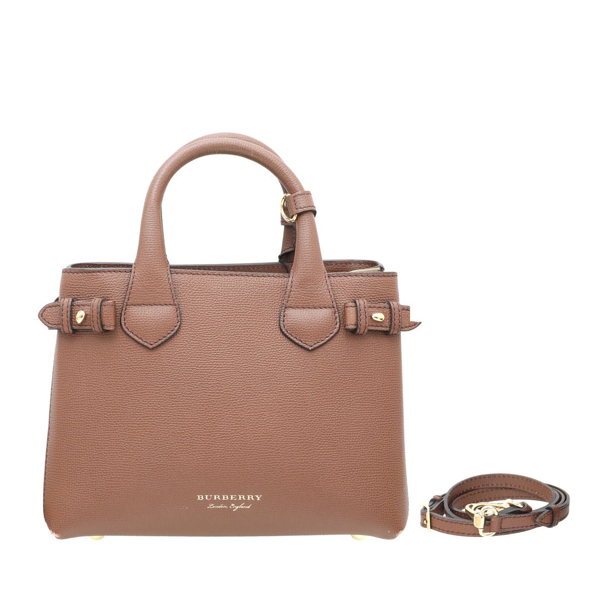 Burberry Brown Banner Tote Small Bag