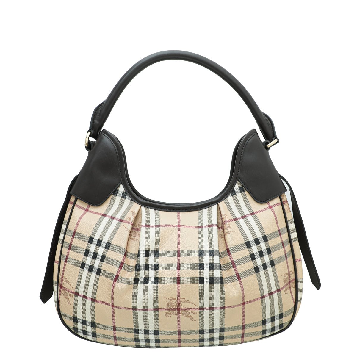 Burberry Brown Haymarket Check Brooklyn Hobo Bag